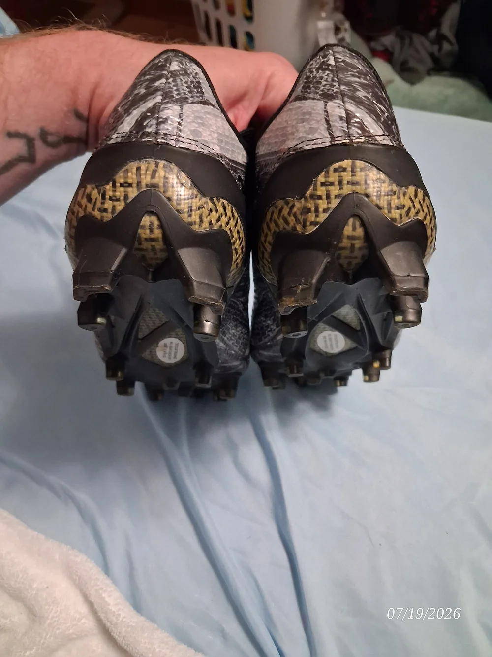 Adidas Adizero 5-Star 5.0 Snoop Dogg Snakeskin Football Cleats Men's Size 9